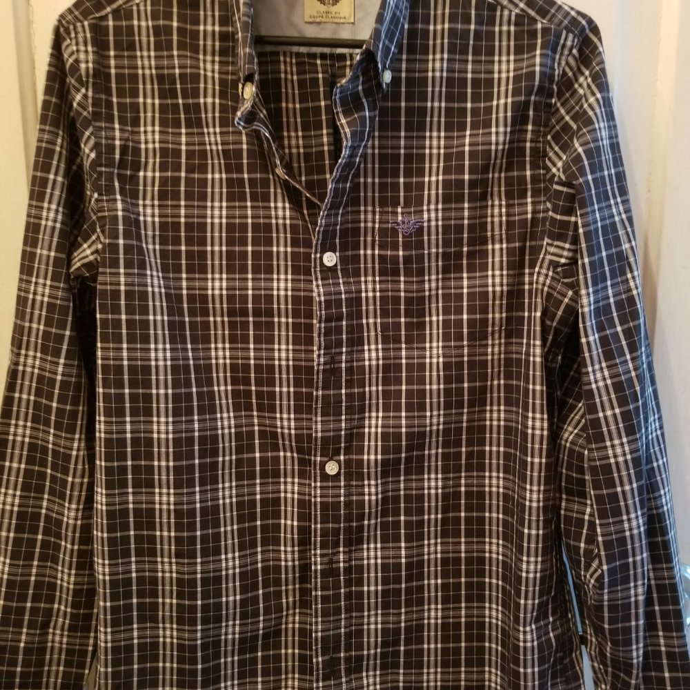Size SM - Dockers Classic Fit Men's Plaid Button-Down Shirt